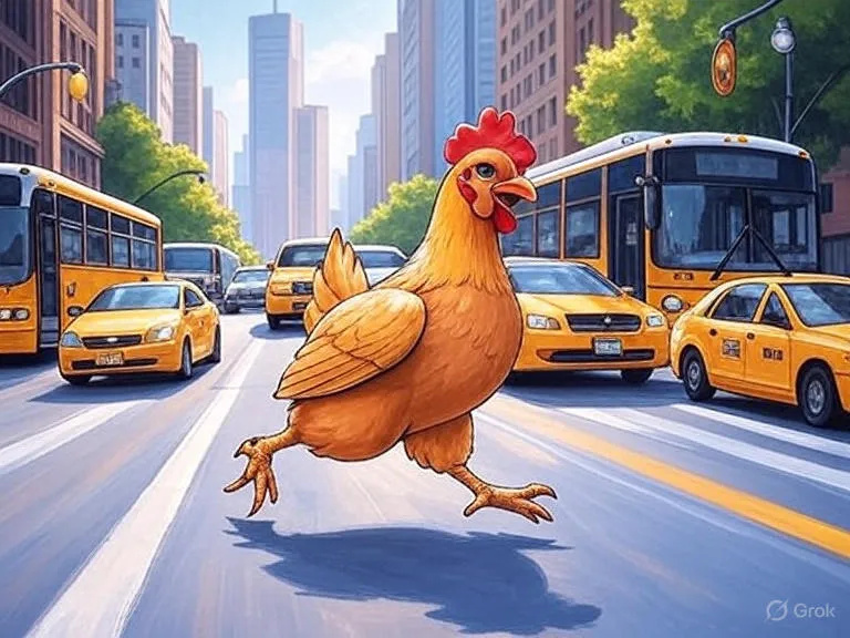 chicken crossing road gambling game